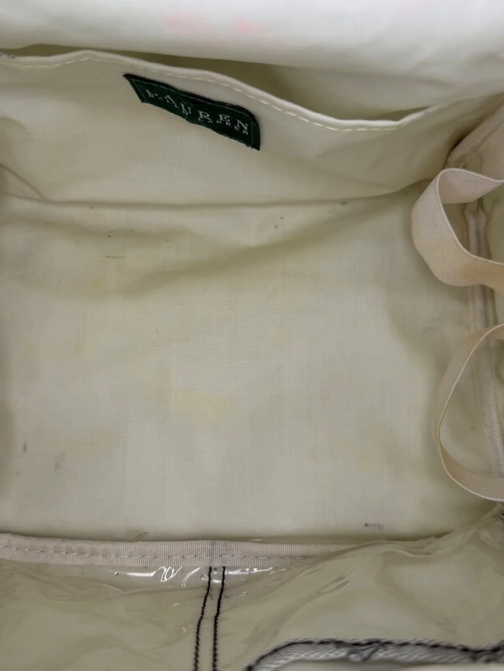 Lauren Ralph Lauren 2 Travel Toiletry Cosmetic Bags RLL Monogram Makeup Bathroom